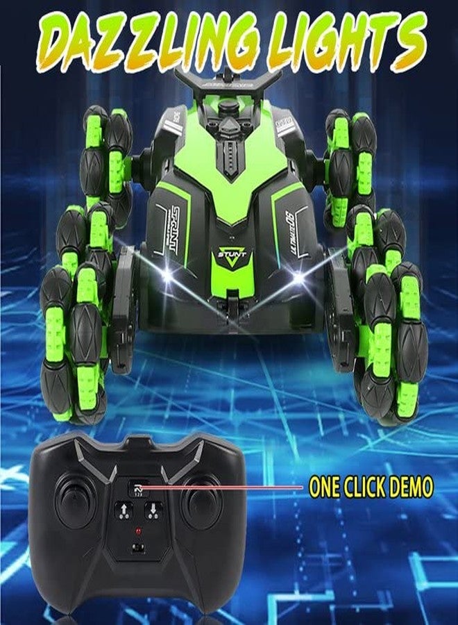 SHIPEASE سيارة SHIPEASE بست عجلات تعمل بجهاز تحكم عن بعد 2.4G للطرق الوعرة، شاحنة وحشية مزدوجة الجوانب، سيارة حركات بهلوانية، سيارة انزلاق دوارة 360 درجة، لعبة للأطفال من 3 إلى 8 سنوات (متعددة الألوان) - Image 5